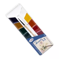 Boya akvarel 212066 12 rəng fırçalı Boya akvarel 212066 12 rəng fırçalı