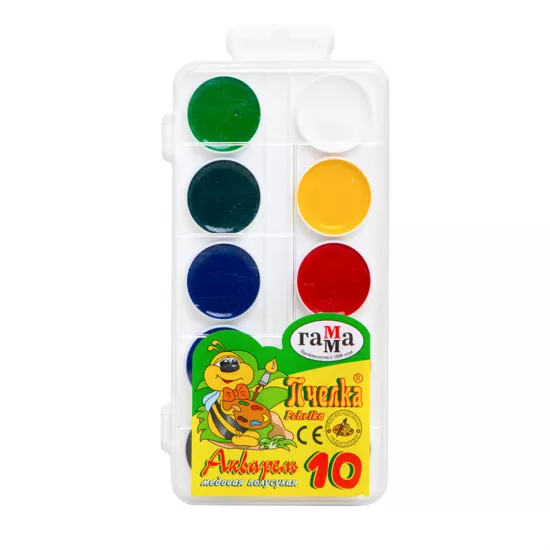 Boya akvarel 212038 10 rəng pçelka