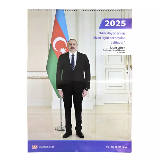 Təqvim Spirallı asma 2025 (A2,50*70) İ.Əliyev