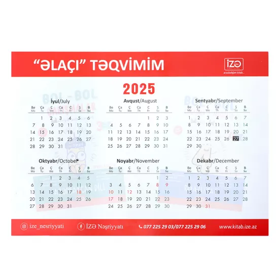 Təqvim A5 2025 (İZƏ)