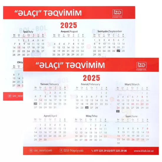 Təqvim A5 2025 (İZƏ)