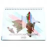 Təqvim masaüstü üçbucaq spirallı 2025 İ.Əliyev