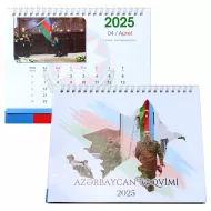 Təqvim masaüstü üçbucaq spirallı 2025 İ.Əliyev