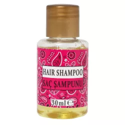Saç şampunu 30 ml Zeytun çiçəyi otel üçün (Hayvi)