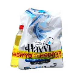 Yuyucu toz 4.5kq Ağ+500ml qab şampunu (HAYVİ)