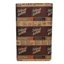 Salfet Dispenser Dəsmalı Z-qatlama 2 qat 200 əd (21.5*24sm) (Selpak)