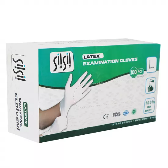Əlcək tibbi LATEX L-7975 M (Pudurasız)