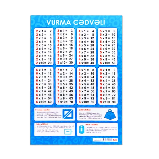 Vurma cədvəli A4 (210X297)