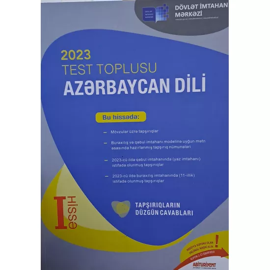K.Azərbaycan dili test toplusu 1-ci hissə (DİM)(2023)