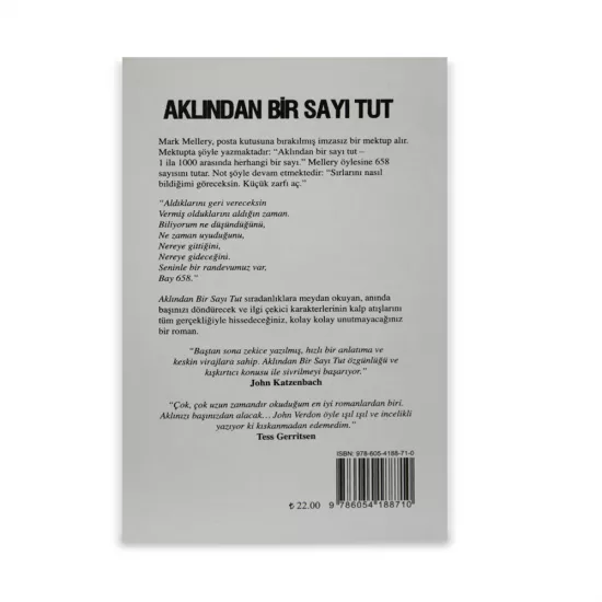 K.Ağlında bir say tut (John Verdon)