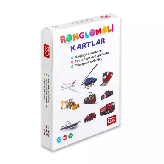 Şəkilli Rəngləməli Kartlar Nəqliyyat
