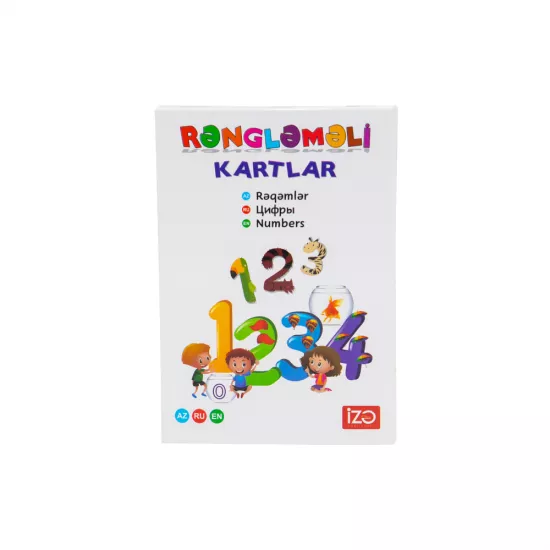 Şəkilli Rəngləməli Kartlar Rəqəmlər