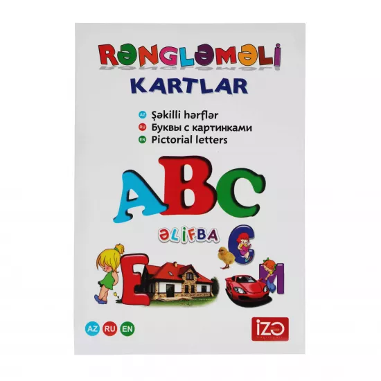 Şəkilli Rəngləməli Kartlar Hərflər