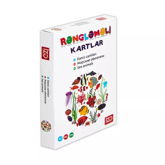Şəkilli Rəngləməli Kartlar Dəniz Canlıları