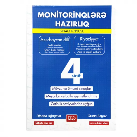 Monitorinqlərə Hazırlıq Sınaq Toplusu 4-cü sinif (O.Bəyov Ə.Ağayeva)