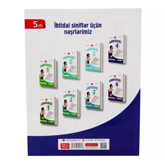 Azərbaycan dili 4-cü sinif test kitabı 1 və 2 ci hissə (Qaydalar,Sınaq testləri) (İZƏ)