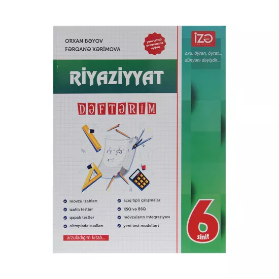 K.Riyaziyyat Dəftərim 6-cı sinif (O.Bəyov,F.Kərimova)