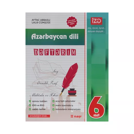 K.Azərbaycan dili Dəftərim 6-cı sinif (A.Abbaslı,L.Cümşüdi)