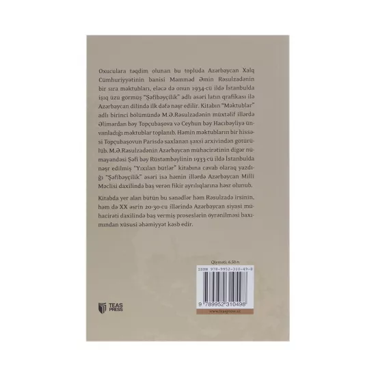 K.Məktublar şefibəyçilik (M.Ə.Rəsulzadə)
