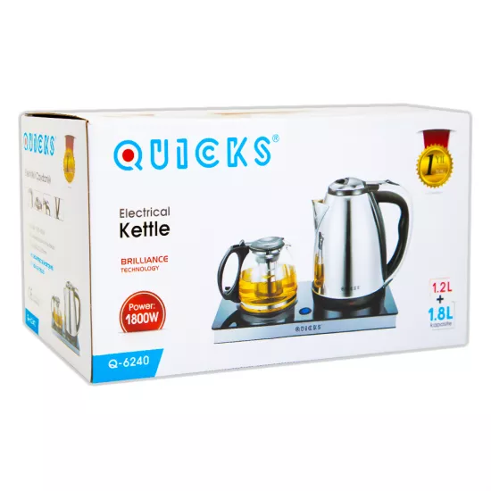 Çaynik Q-6240 elektrik 2-li 1.8L+1.2L