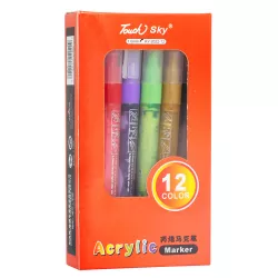 Flomaster KY-2022-12 12 rəng akrilik Flomaster KY-2022-12 12 rəng akrilik