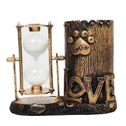 Suvenir qum saatı + qələm qabı HS603