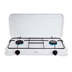 Qaz peçi Q-6400 2 gözlü ağ Qaz peçi Q-6400 2 gözlü ağ
