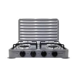 Qaz peçi Q-6410 4 gözlü Boz Qaz peçi Q-6410 4 gözlü Boz