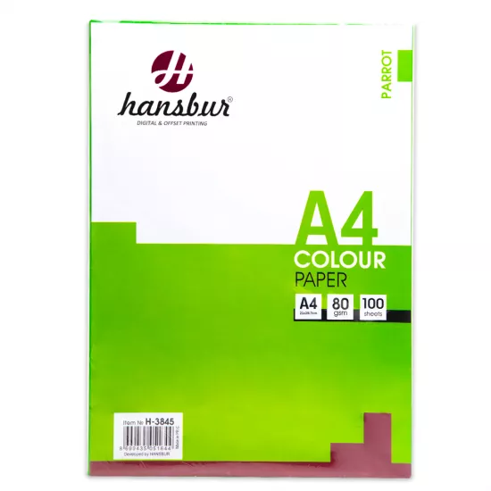 Kağız rəngli 80 qr A4 100 ədəd H-3845 yaşıl