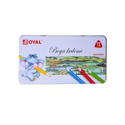 Karandaş rəngli i-721 12 rəngli dəmir qabda