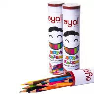 Karandaş rəngli i-4530 12 rəngli yumru dəmir qabda