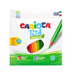 Karandaş rəngli 42787 24 rəng üçgen