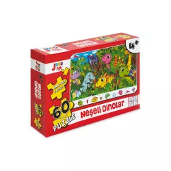 Puzzle Neşeli Dinolar 60 parça