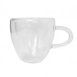 Fincan iki qatlı ürək 160ml şəffaf