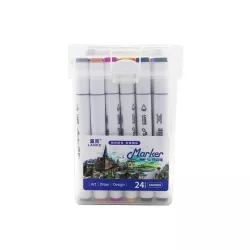 Flomaster LK909-24 rəng 2-tərəfli