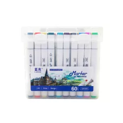 Flomaster LK909-60 rəng 2-tərəfli