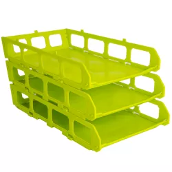Sənəd rəfi plastik 3-lü A-3790 yaşıl Sənəd rəfi plastik 3-lü A-3790 yaşıl