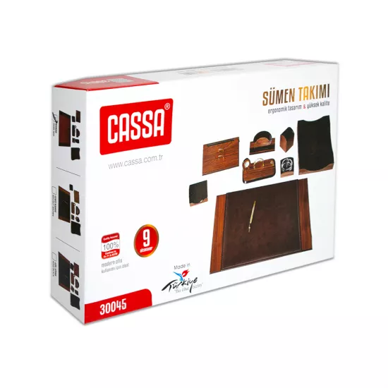 Masaüstü dəst 30045 9 parça qəhvəyi