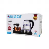 Çaynik Q-6600 elektrik 2-li (1.8L+1.2L) 1800w Seramik