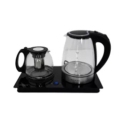 Çaynik Q-6600 elektrik 2-li (1.8L+1.2L) 1800w Seramik