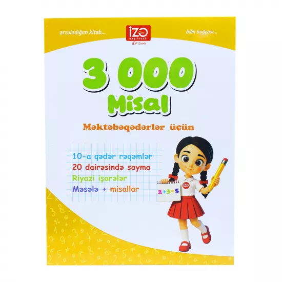 3000 misal Məktəbəqədər hazırlıq  (İZƏ)(3Azn)