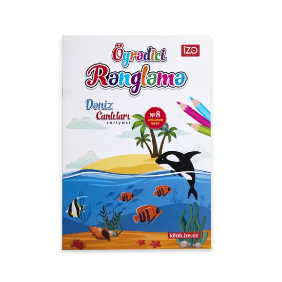 Öyrədici Rəngləmə A4 Dəniz canlıları №8