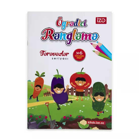 Öyrədici Rəngləmə A4 tərəvəzlər №6
