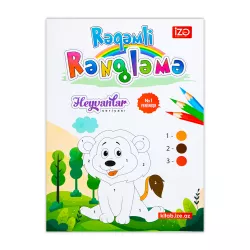Rəqəmli Rəngləmə A4 Heyvanlar №1  (İZƏ)