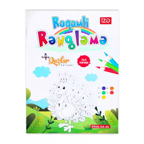 Rəqəmli Rəngləmə A4 Quşlar №5