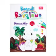 Rəqəmli Rəngləmə A4 Dinozavrlar №4  (İZƏ)