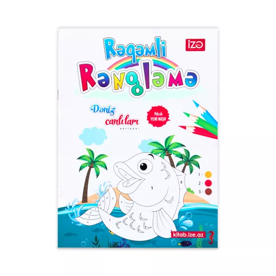 Rəqəmli Rəngləmə A4 Dəniz Canlıları №6