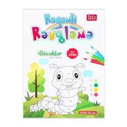 Rəqəmli Rəngləmə A4 Böcəklər №7  (İZƏ)