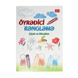 Öyrədici Rəngləmə A4 çiçək və böcəklər (İZƏ)