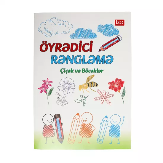 Öyrədici Rəngləmə A4 çiçək və böcəklər